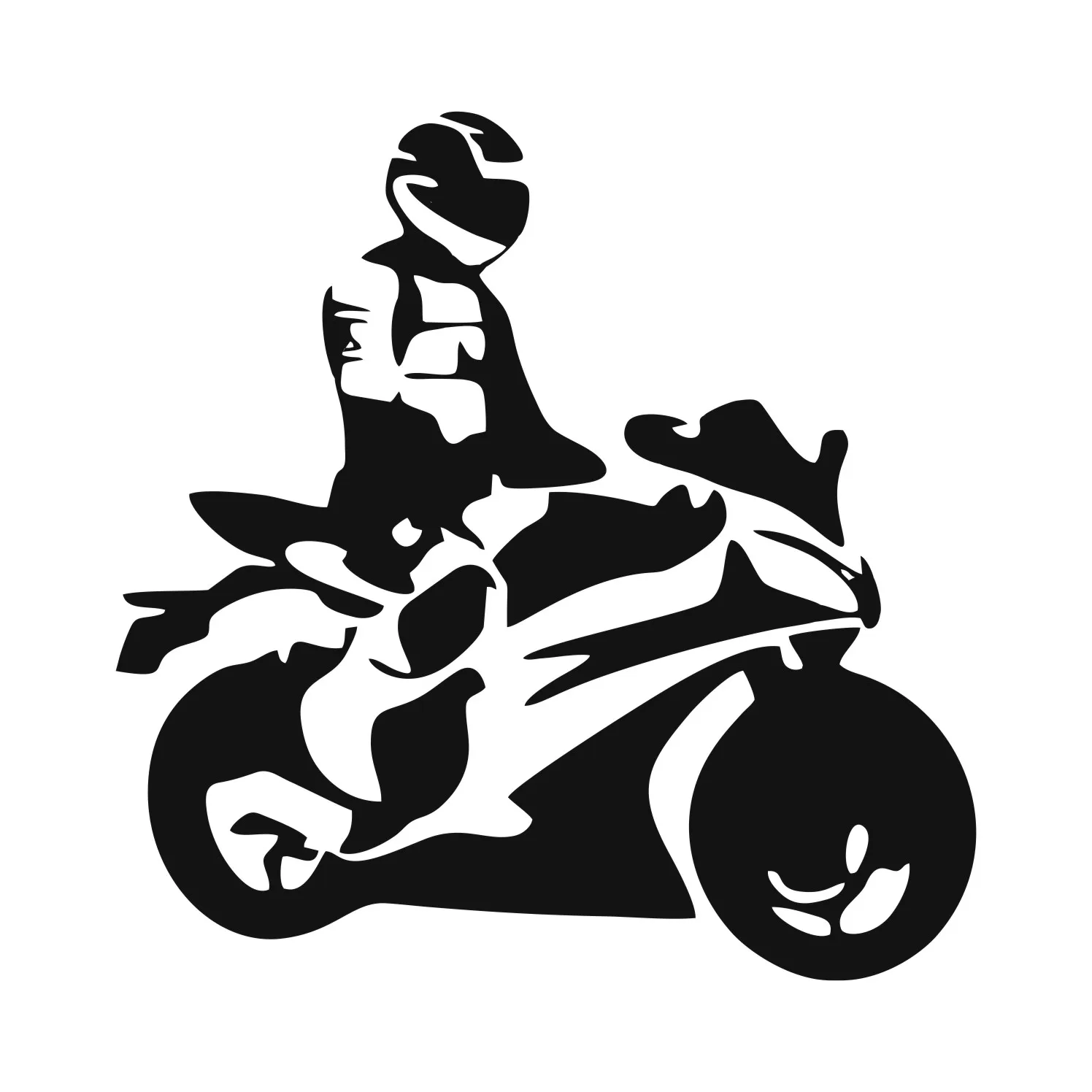 Weight Plate Bumper - Yeni tasarım motosiklet siluet vinil araba
