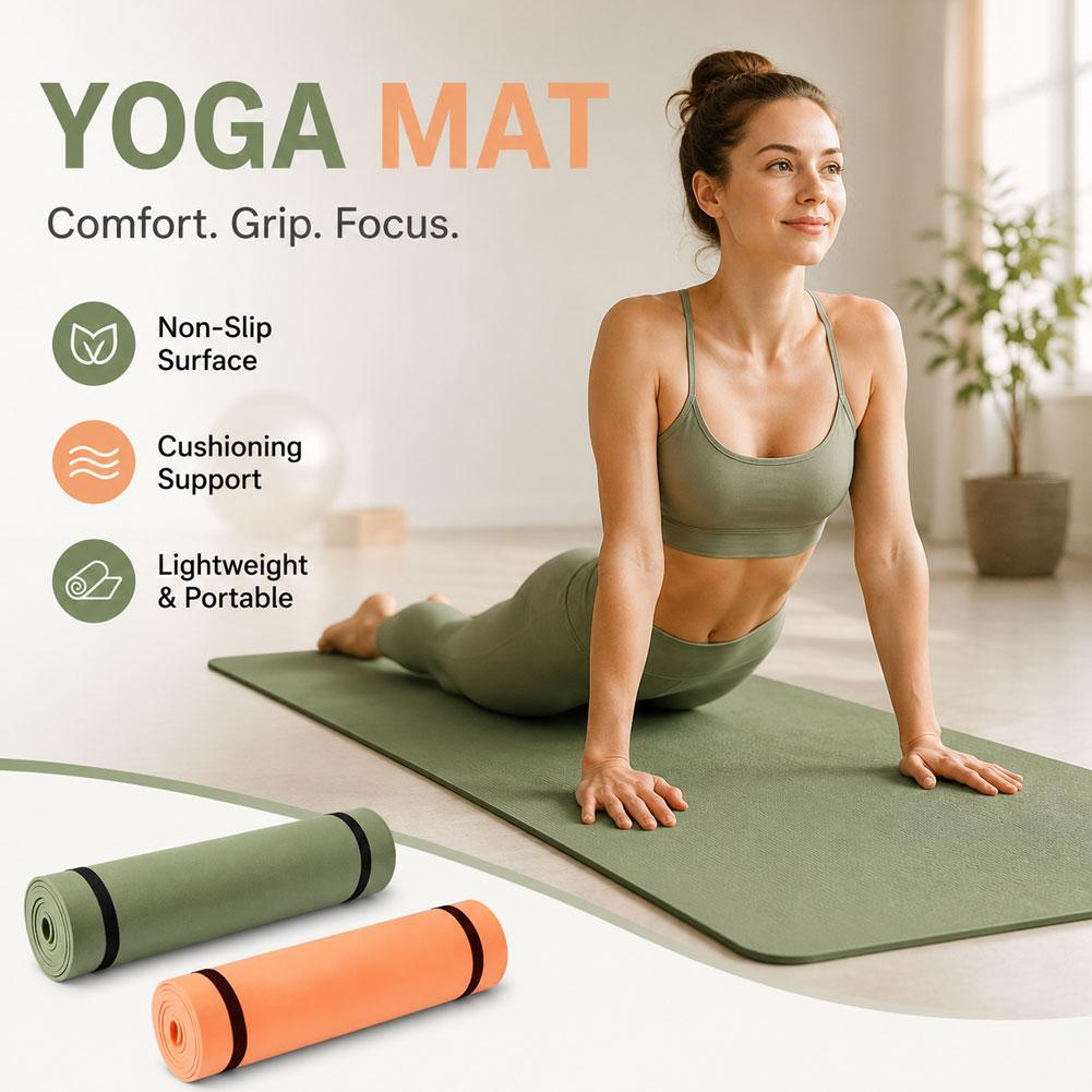 Gymnastics Mat Thick - Kalın Yoga Matı Kaymaz Spor Fitness