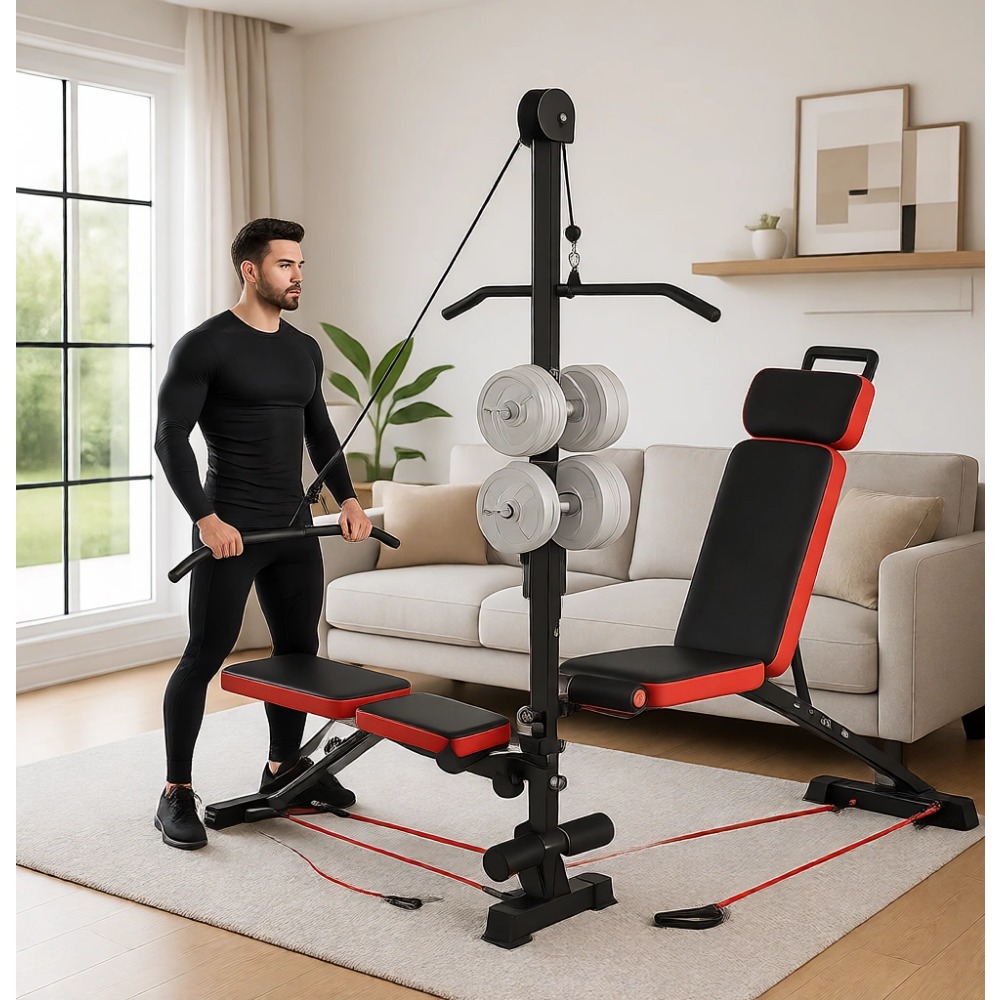 Home Gym Weight - Çok Fonksiyonlu Ağırlık Sehpası, Kasnak Sistemli