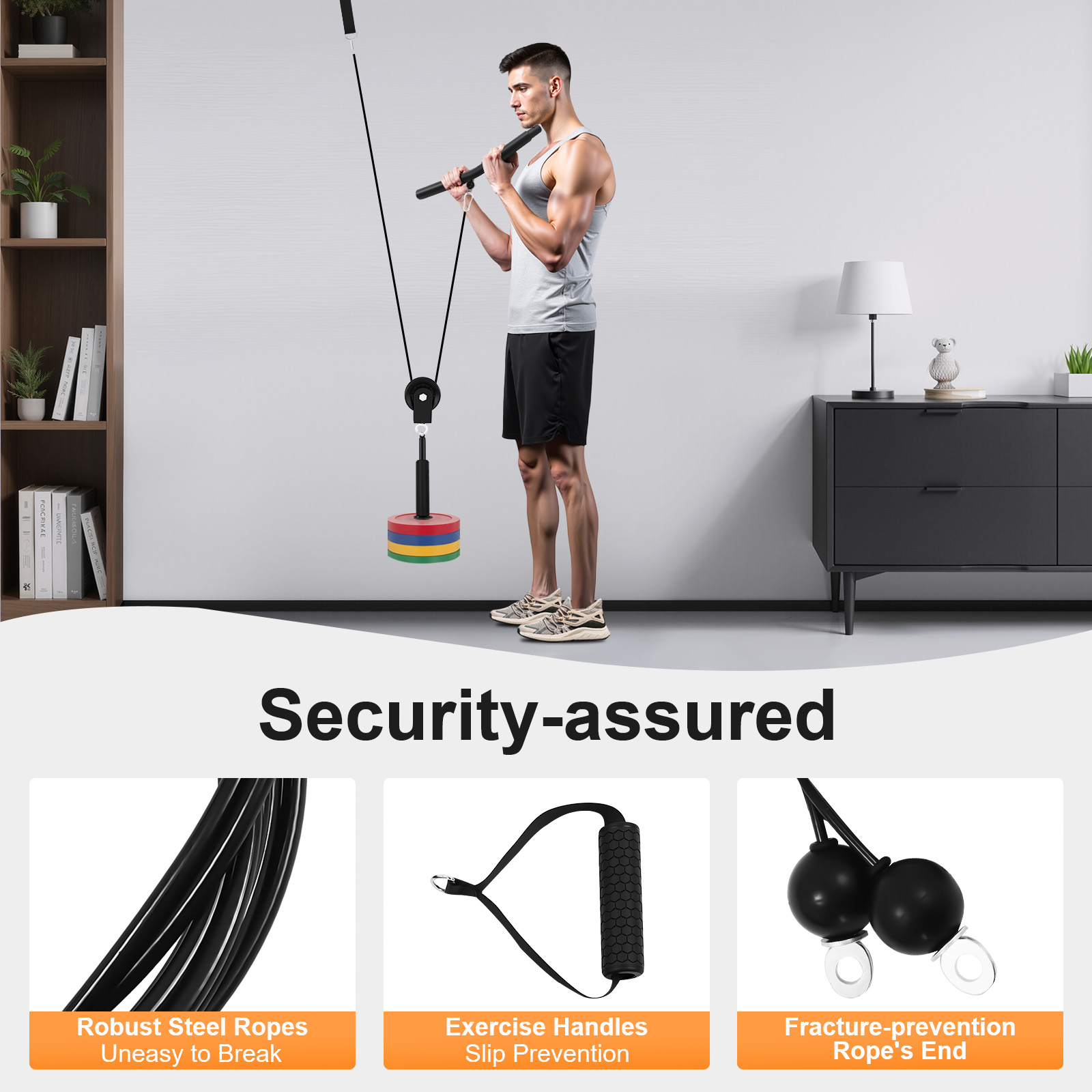 Home Gym Cable Machine - 120 kg Kablolu Çekme Fitness Sistemi,