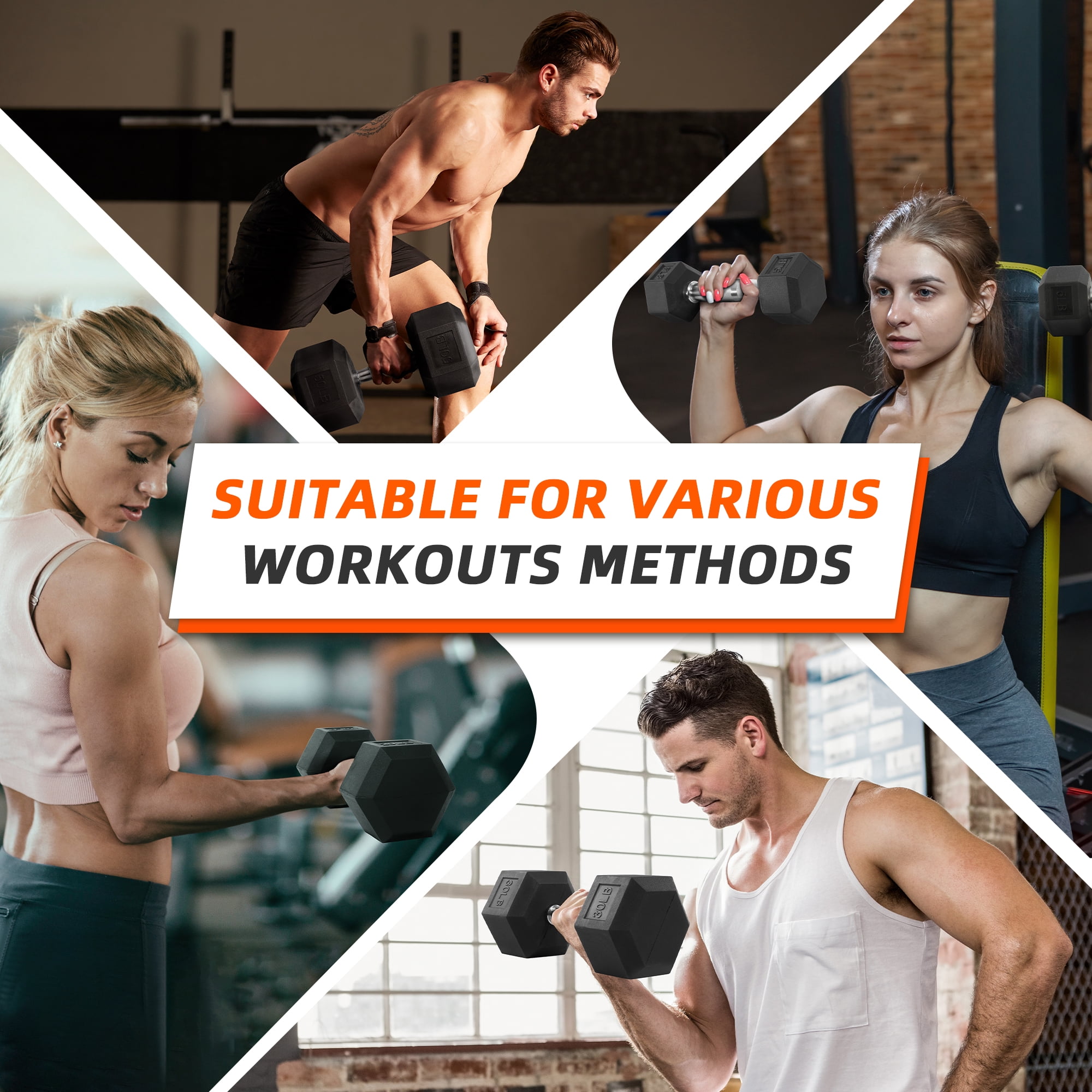 Kauçuk Kaplı Altıgen Dambıl 10 - Home Gym Training Program incelemesi ve fiyatı