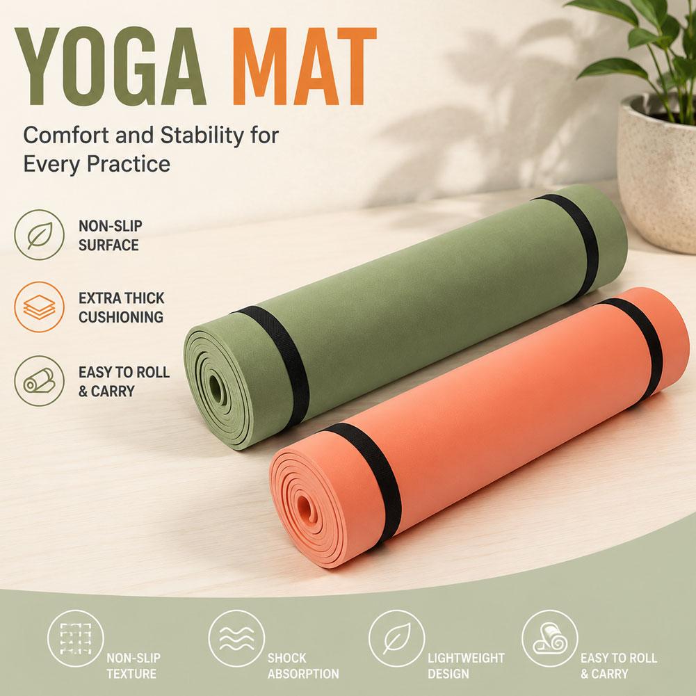 1/2 adet kalın Yoga Mat kaymaz - Gymnastics Mat Thick incelemesi ve fiyatı
